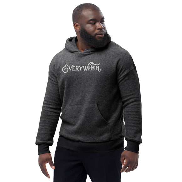 Everywhen Embroidered Unisex sueded fleece hoodie